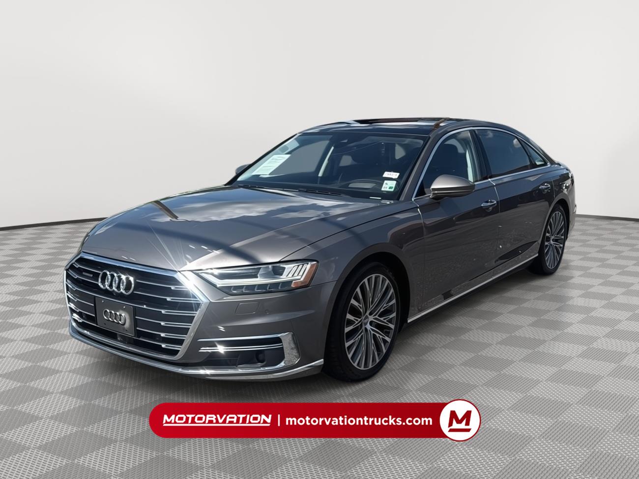 Glacier White Metallic 2019 Audi A8 Sedan All-Wheel Drive Automatic