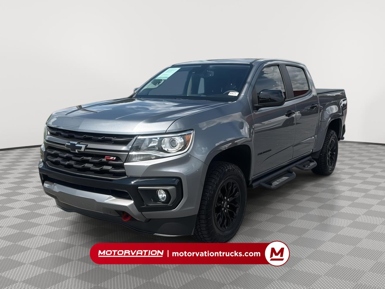 Gray (Satin Steel Metallic) 2022 Chevrolet Colorado Pickup Truck Four-Wheel Drive 8-Speed Automatic