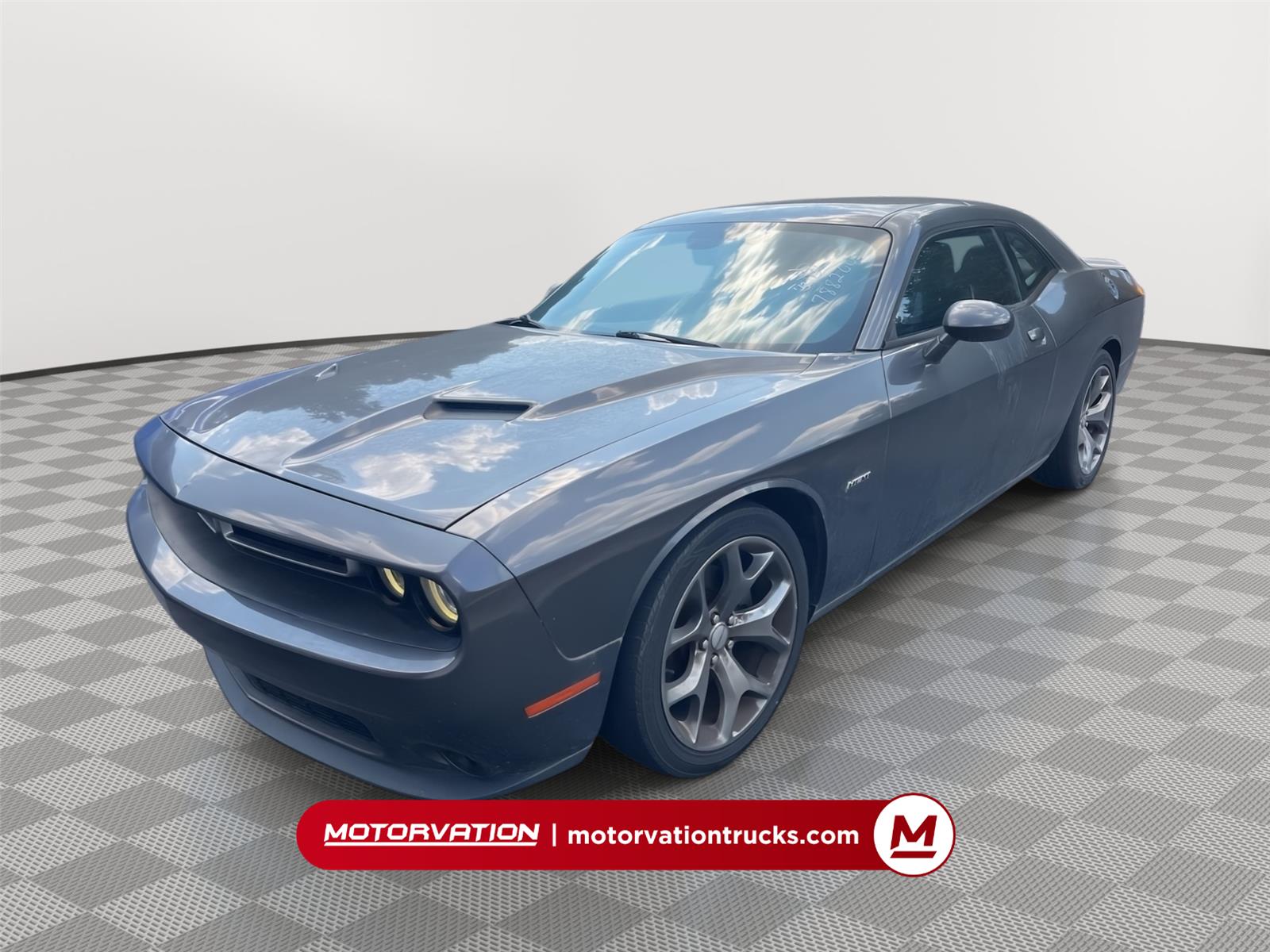 Gray (Granite Crystal Metallic Clearcoat) 2015 Dodge Challenger Coupe Rear-Wheel Drive 6-Speed Manual