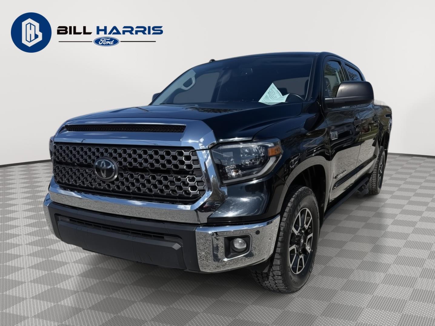 Midnight Black Metallic 2019 Toyota Tundra SR5 CrewMax 5.7L 4WD Pickup Truck Four-Wheel Drive 6-Speed Automatic