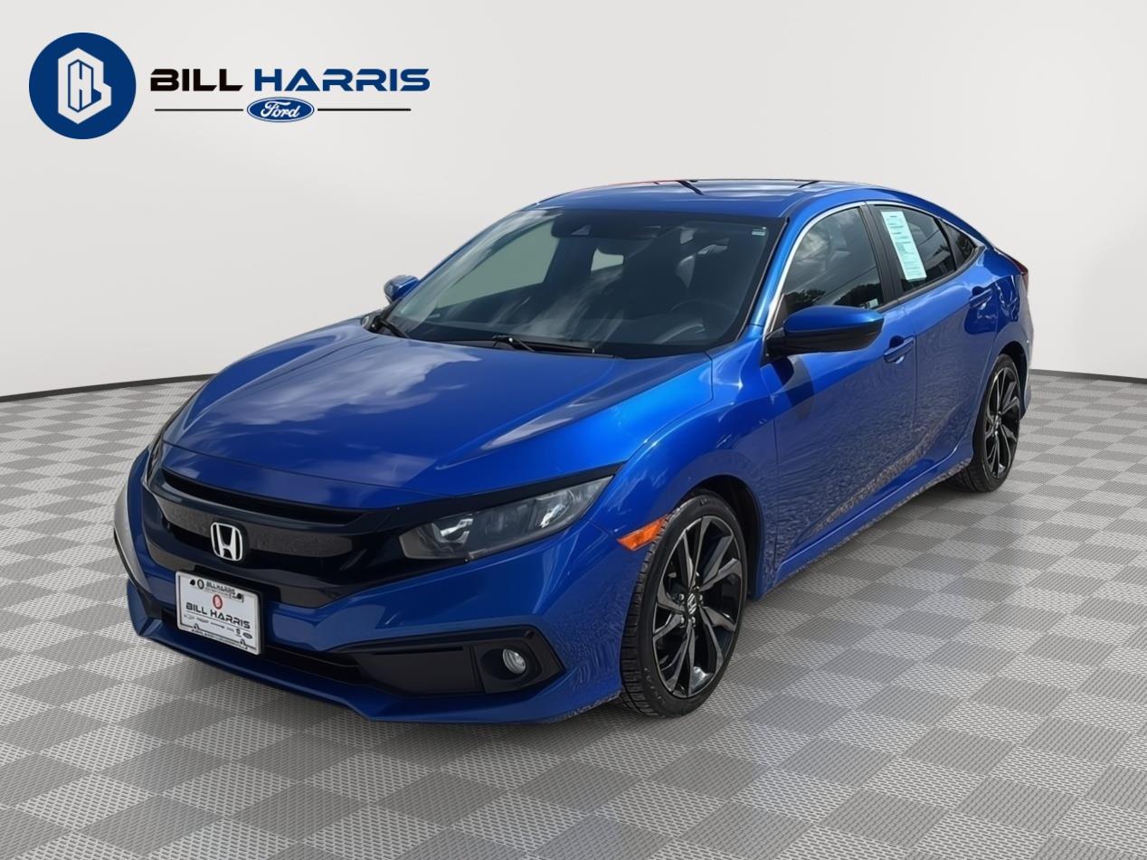 Aegean Blue Metallic 2019 Honda Civic Sedan Front-Wheel Drive 7-Speed CVT