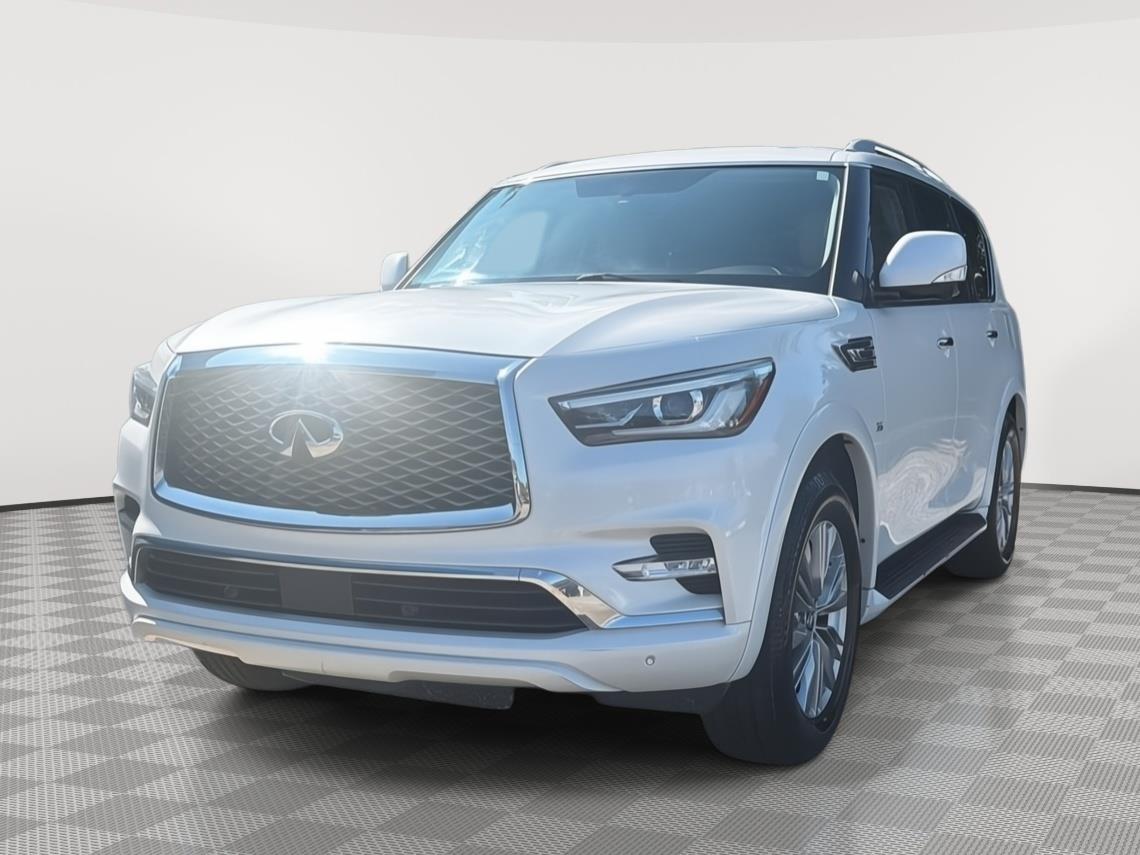 Moonstone White 2018 INFINITI QX80 SUV / Crossover Rear-Wheel Drive Automatic