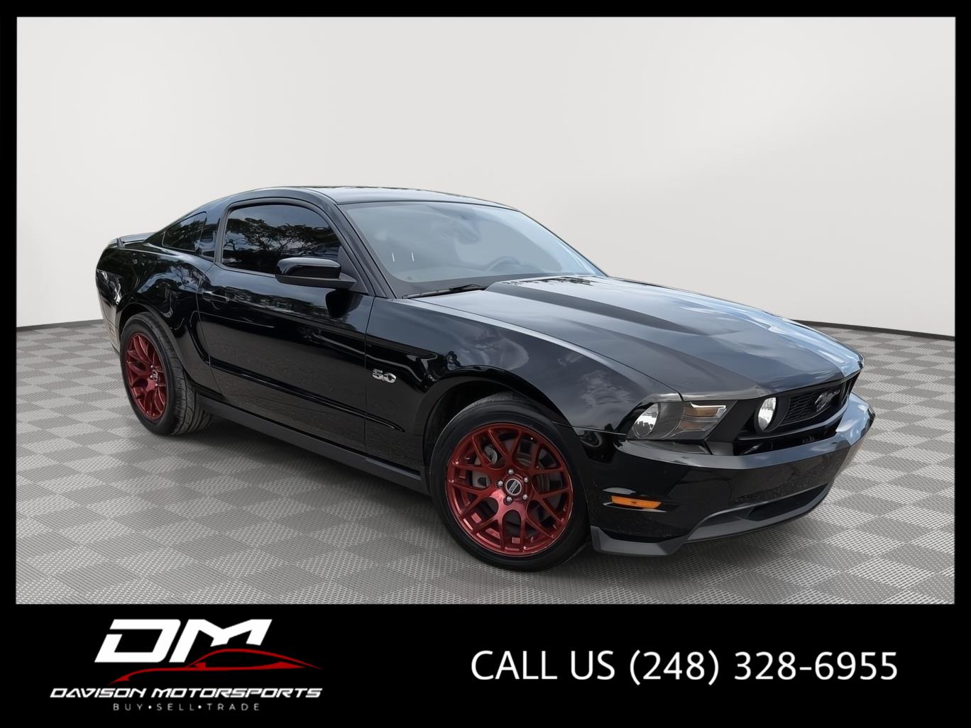Black 2012 Ford Mustang Coupe Rear-Wheel Drive 6-Speed Manual
