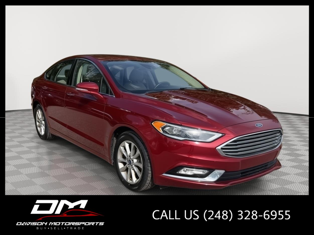 Ruby Red Metallic Tinted Clearcoat 2017 Ford Fusion Sedan Front-Wheel Drive Automatic