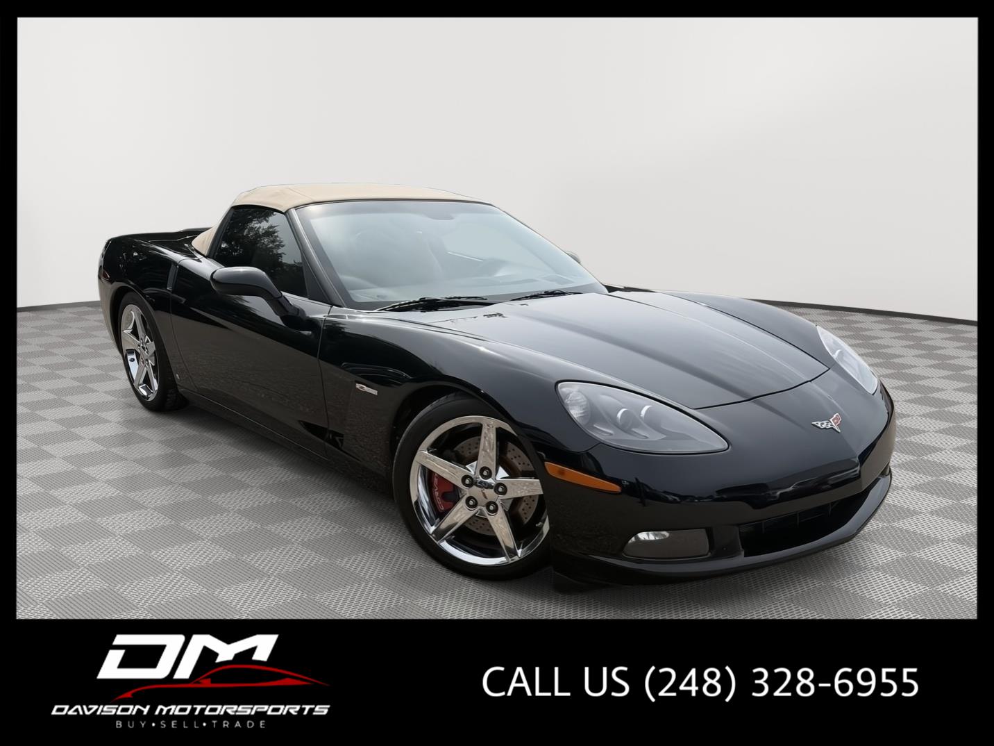 Black 2007 Chevrolet Corvette Convertible Rear-Wheel Drive 6-Speed Manual