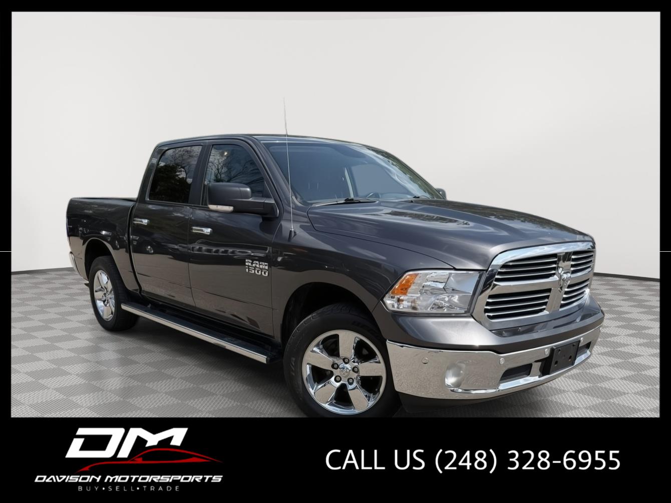 Gray (Granite Crystal Metallic Clearcoat) 2018 RAM 1500 Pickup Truck Four-Wheel Drive 8-Speed Automatic