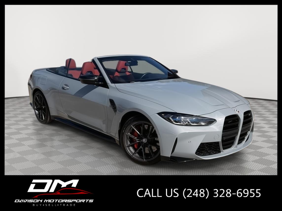 Gray (Brooklyn Grey Metallic) 2023 BMW M4 Convertible All-Wheel Drive Automatic