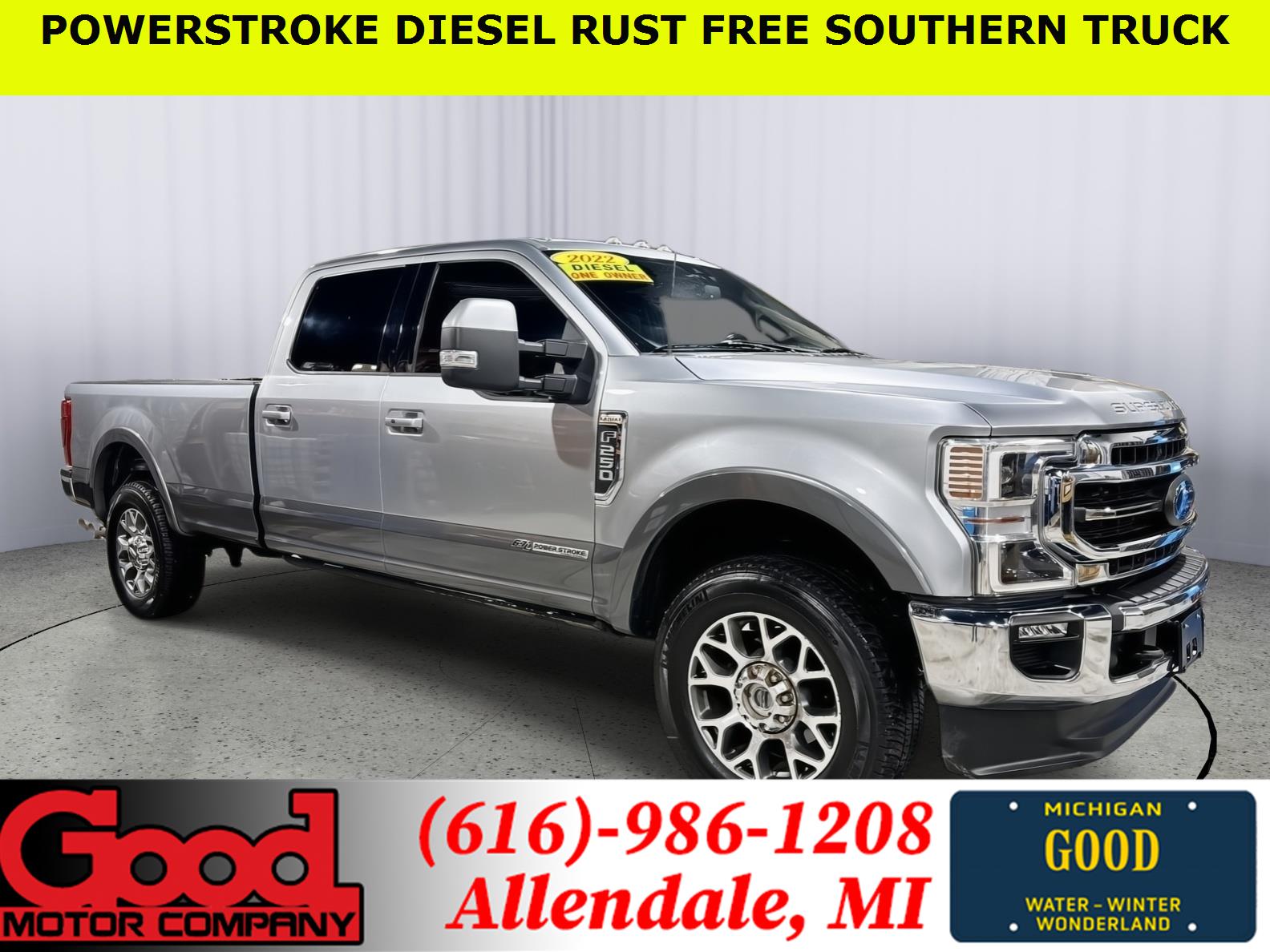 Iconic Silver Metallic 2022 Ford F-250 Super Duty Lariat Crew Cab 4WD Pickup Truck Four-Wheel Drive 6-Speed Automatic