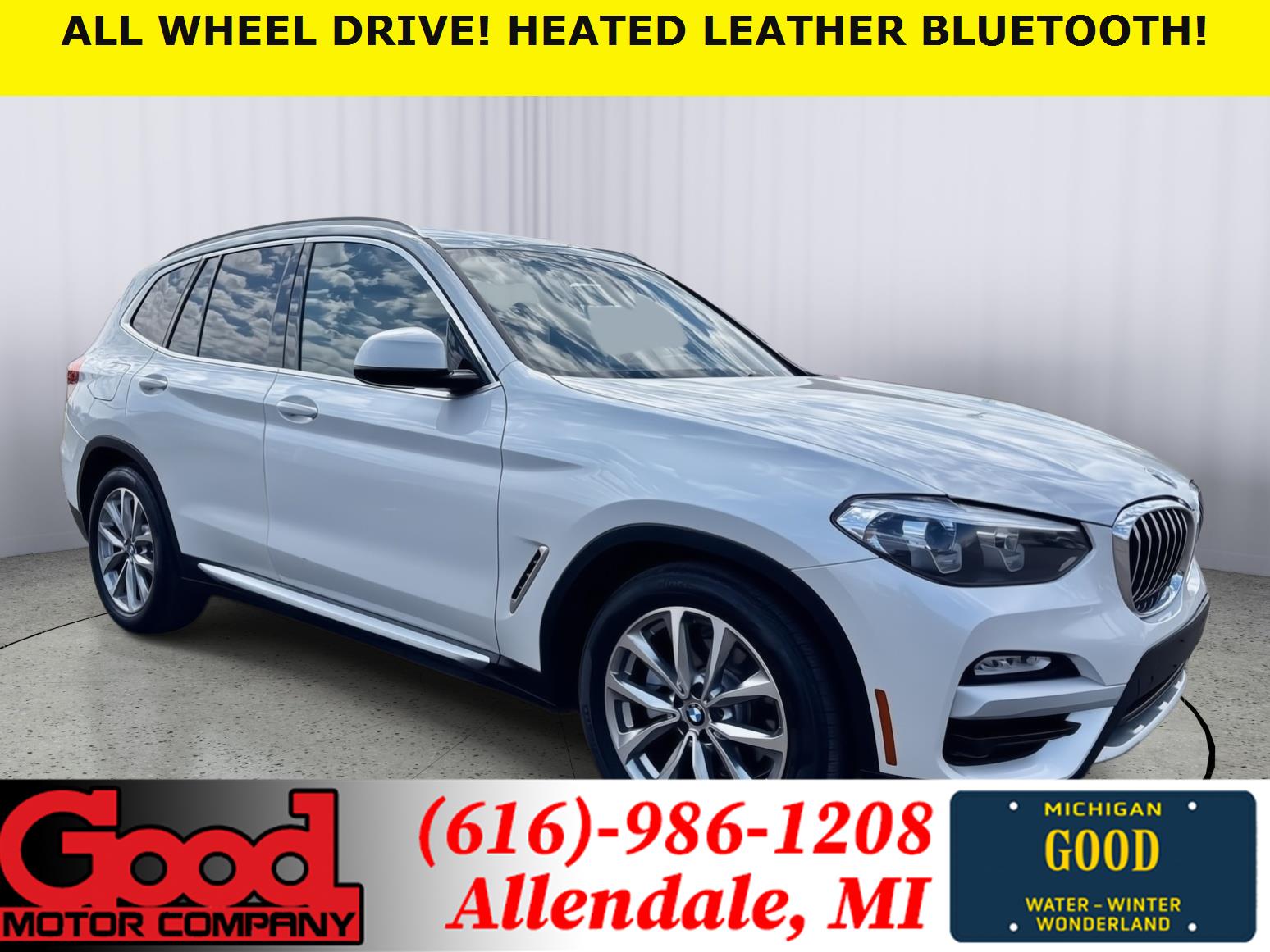 Mineral White Metallic 2019 BMW X3 xDrive30i AWD SUV / Crossover All-Wheel Drive Automatic