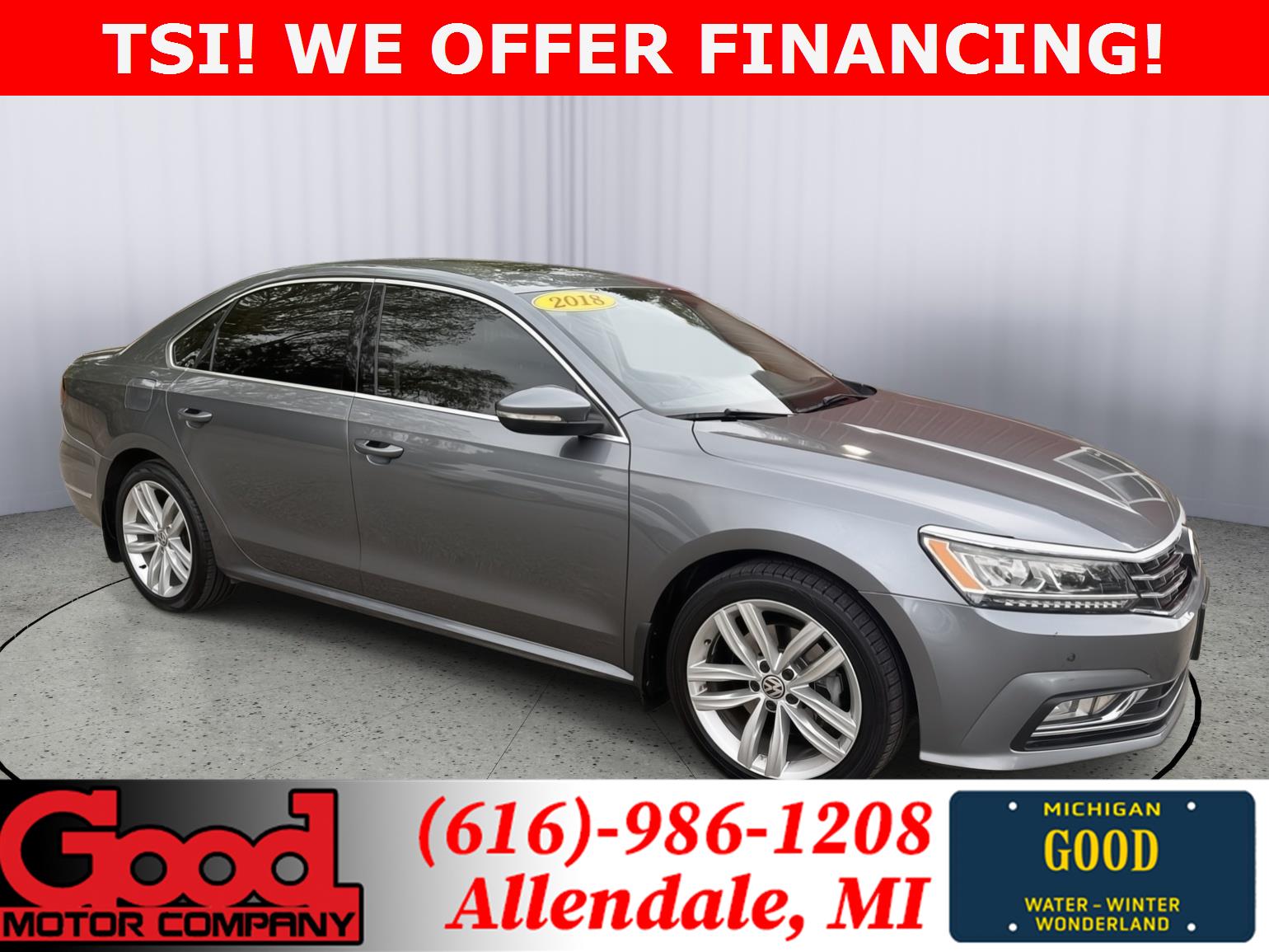 Platinum Gray Metallic 2018 Volkswagen Passat 2.0T SE FWD Sedan Front-Wheel Drive Automatic