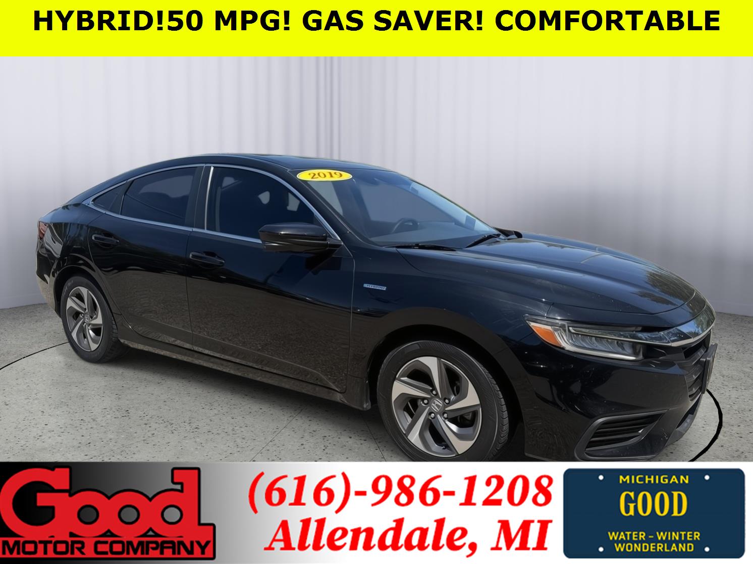 Crystal Black Pearl 2019 Honda Insight EX Sedan FWD Sedan Front-Wheel Drive Continuously Variable Transmission