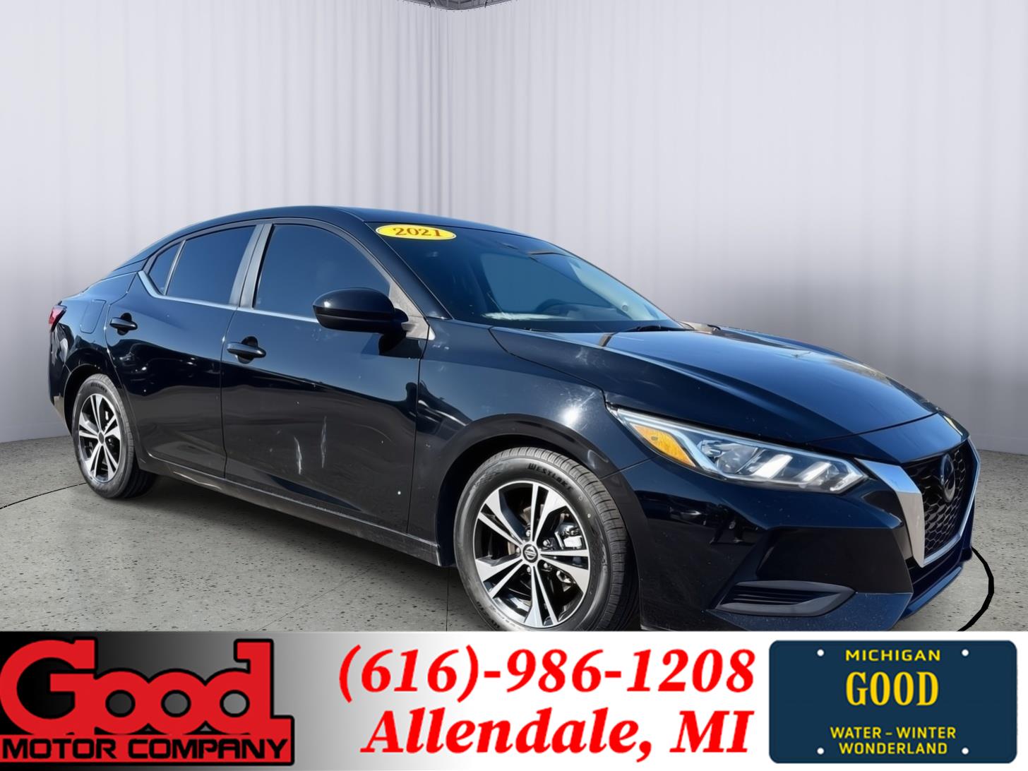 Super Black 2021 Nissan Sentra Sedan Front-Wheel Drive Continuously Variable Transmission