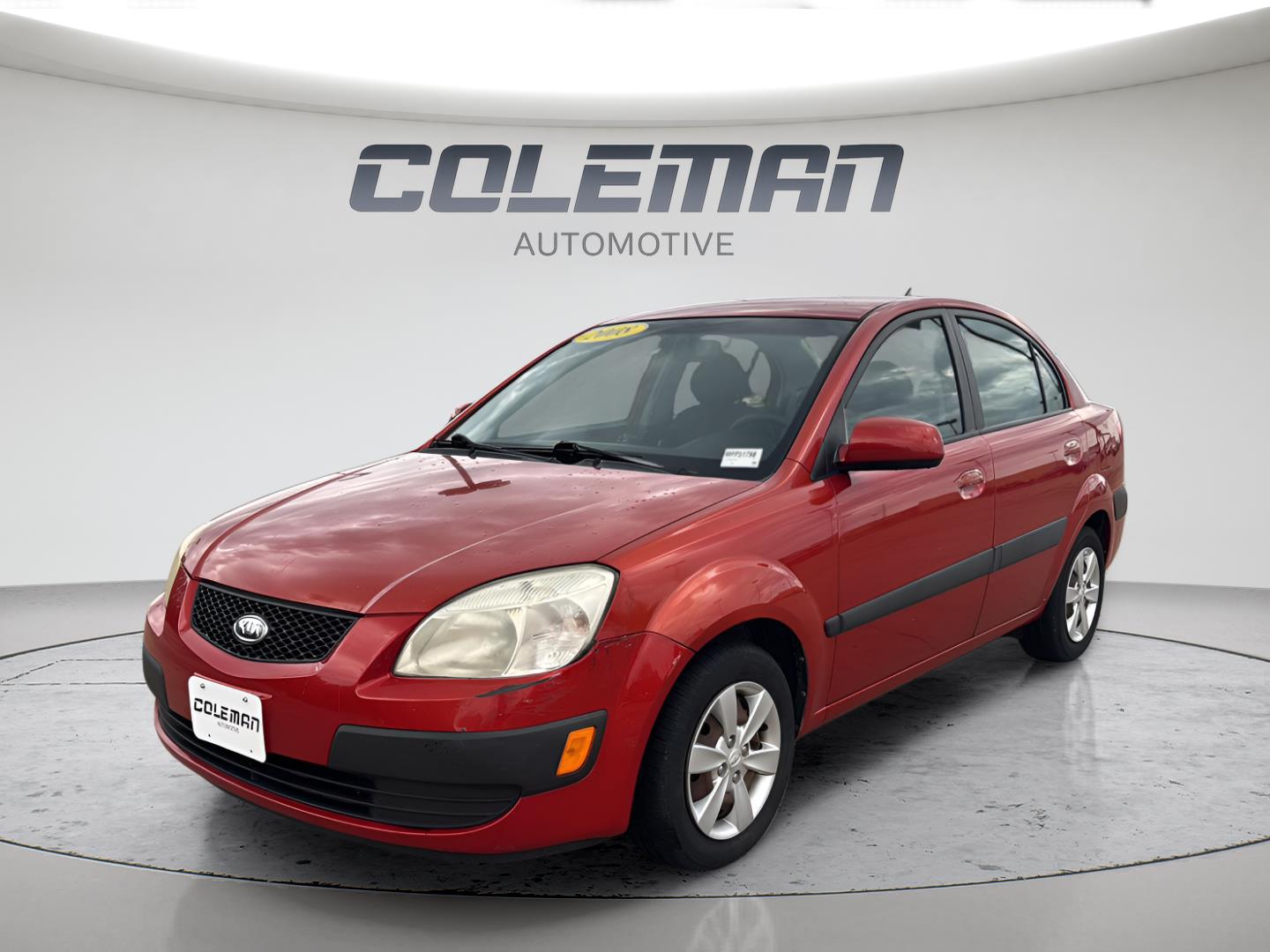 Tropical Red 2008 Kia Rio Sedan Front-Wheel Drive Automatic