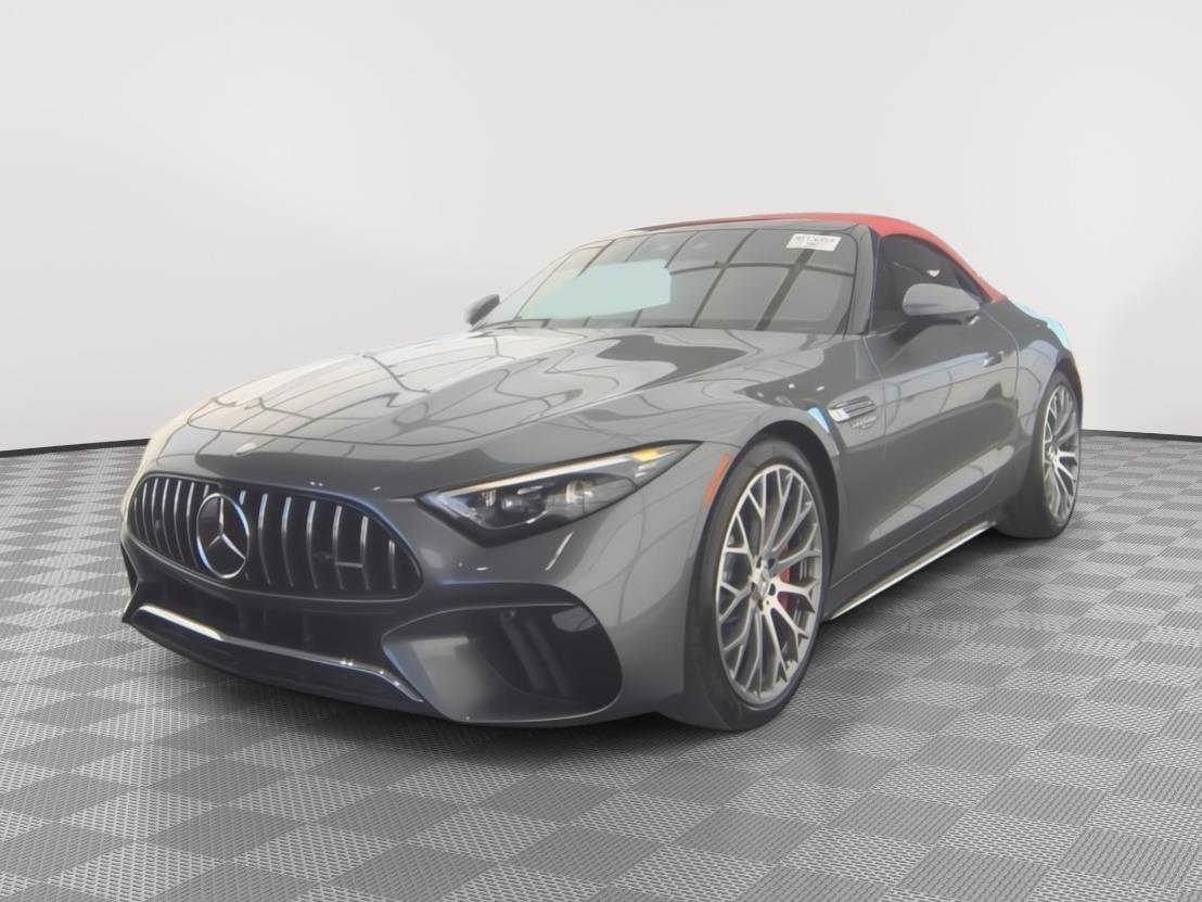 Gray (Selenite Grey Metallic) 2024 Mercedes-Benz SL-Class AMG SL 55 4MATIC Convertible All-Wheel Drive Automatic