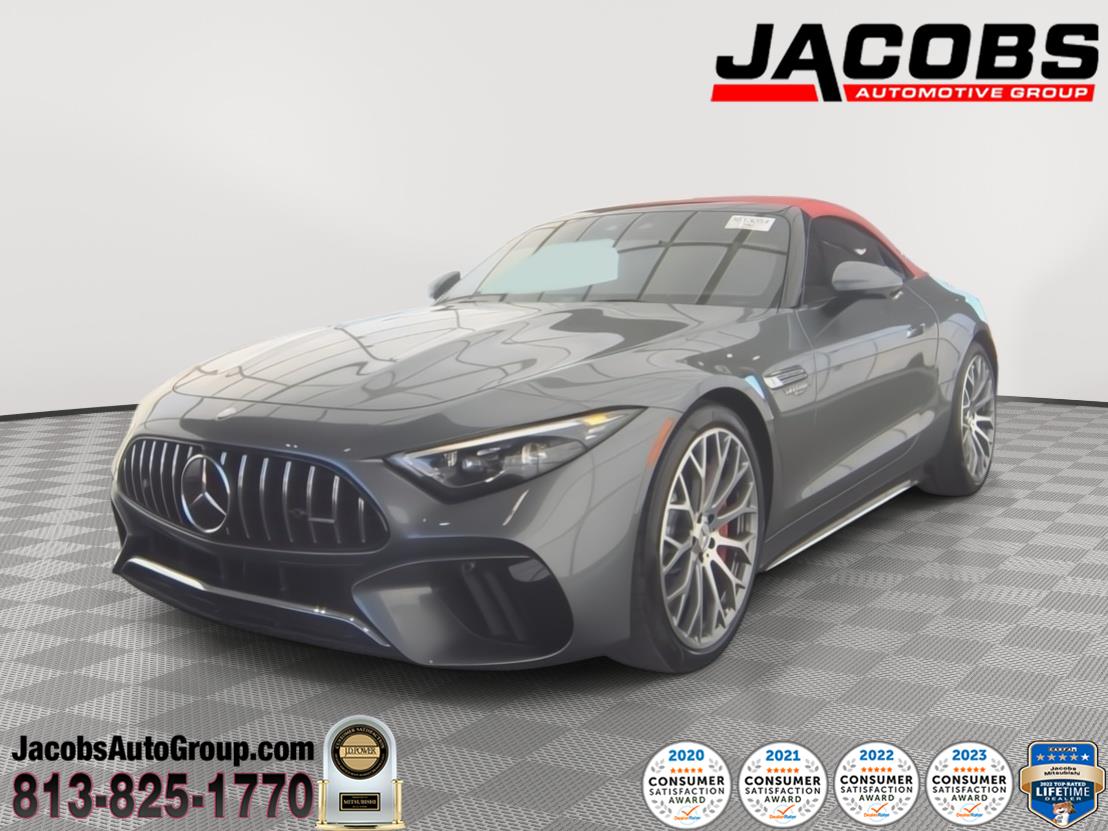 Gray (Selenite Grey Metallic) 2024 Mercedes-Benz SL-Class AMG SL 55 4MATIC Convertible All-Wheel Drive Automatic