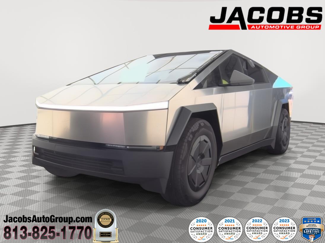 Gray (Stainless Steel) 2024 Tesla Cybertruck Pickup Truck All-Wheel Drive Automatic