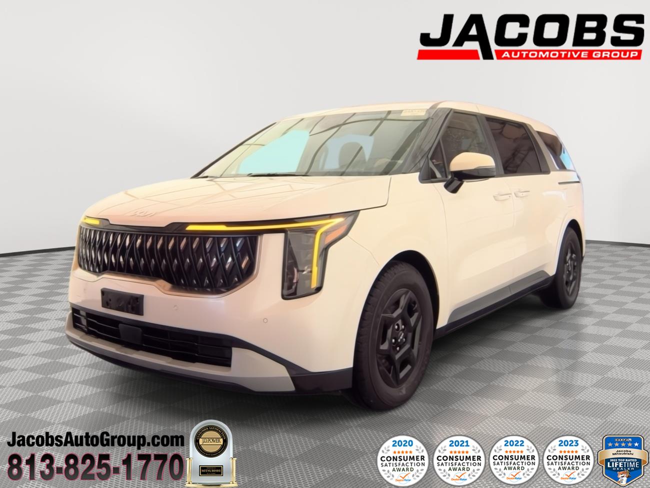 Snow White Pearl 2025 Kia Carnival Minivan Front-Wheel Drive Automatic
