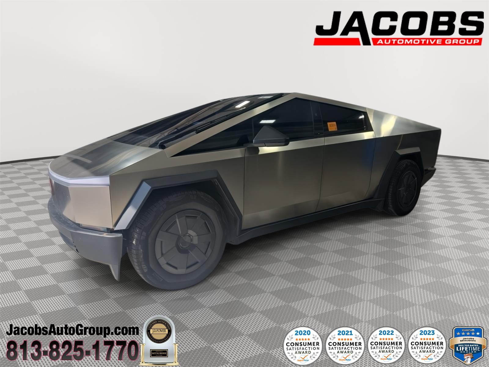 Gray (Ultra-Hard Stainless Steel) 2025 Tesla Cybertruck Pickup Truck All-Wheel Drive Automatic