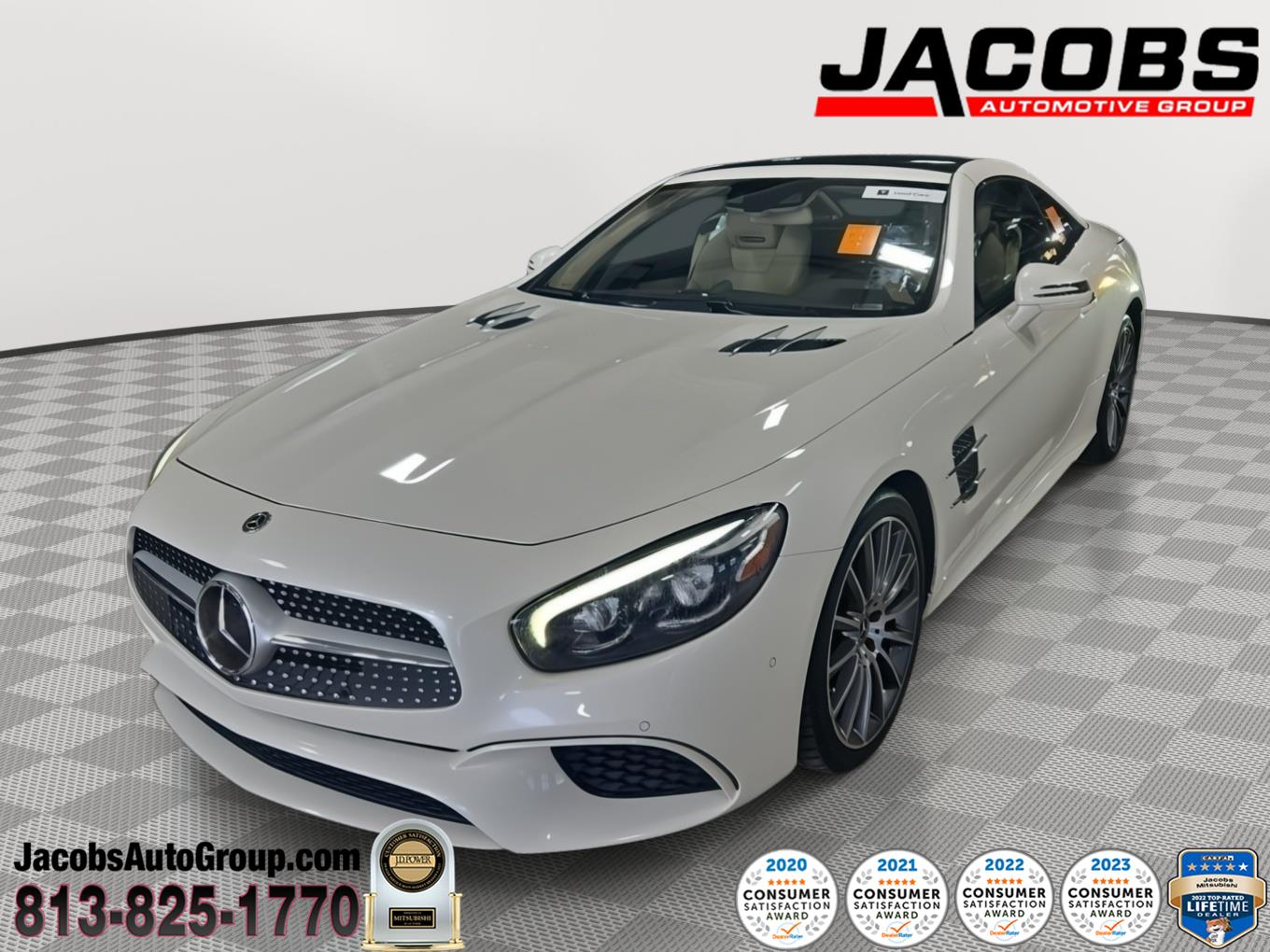designo Diamond White Metallic 2019 Mercedes-Benz SL-Class Convertible Rear-Wheel Drive Automatic