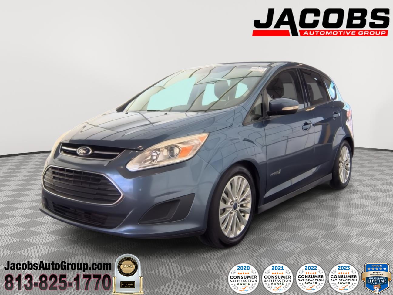 Blue Metallic 2018 Ford C-Max Hybrid Wagon Front-Wheel Drive Continuously Variable Transmission