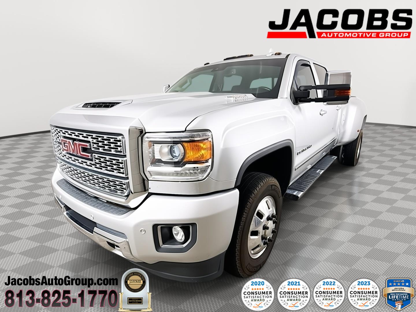 Quicksilver Metallic 2019 GMC Sierra 3500HD Denali Crew Cab LB DRW 4WD Pickup Truck Four-Wheel Drive 6-Speed Automatic