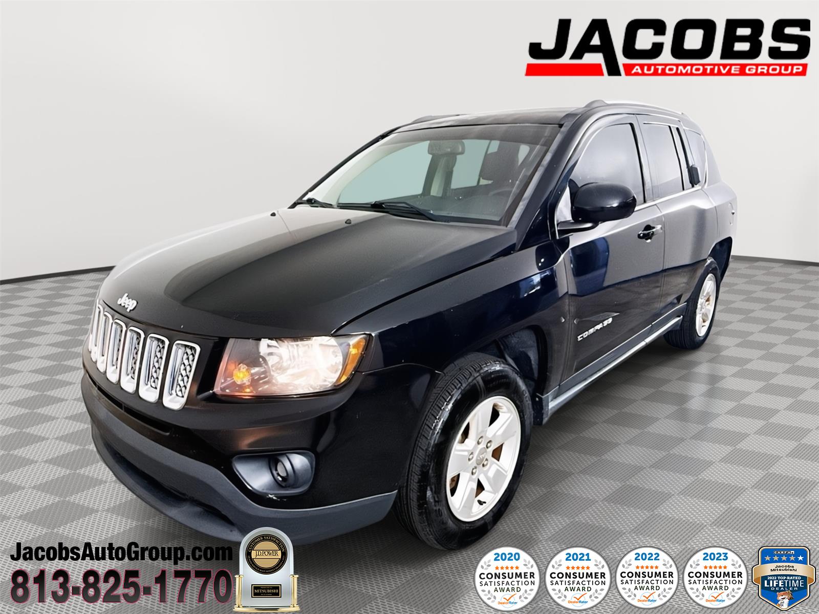 Black Clearcoat 2017 Jeep Compass Latitude 4WD SUV / Crossover Four-Wheel Drive Continuously Variable Transmission