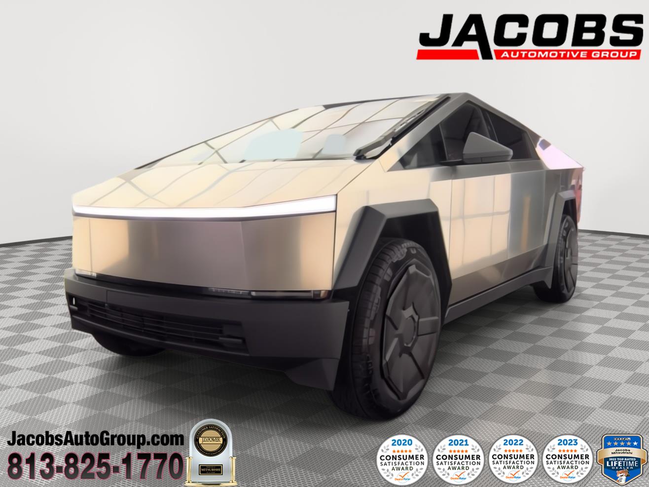 Gray (Stainless Steel) 2024 Tesla Cybertruck Pickup Truck All-Wheel Drive Automatic