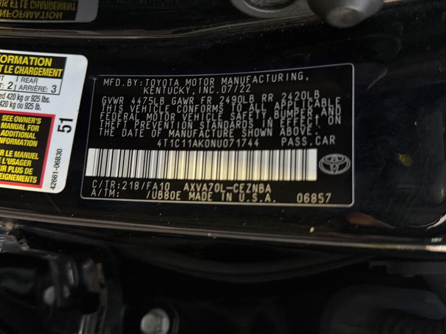 Used 2022 Toyota Camry Sedan