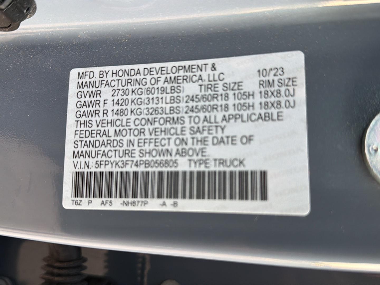 Used 2023 Honda Ridgeline Truck