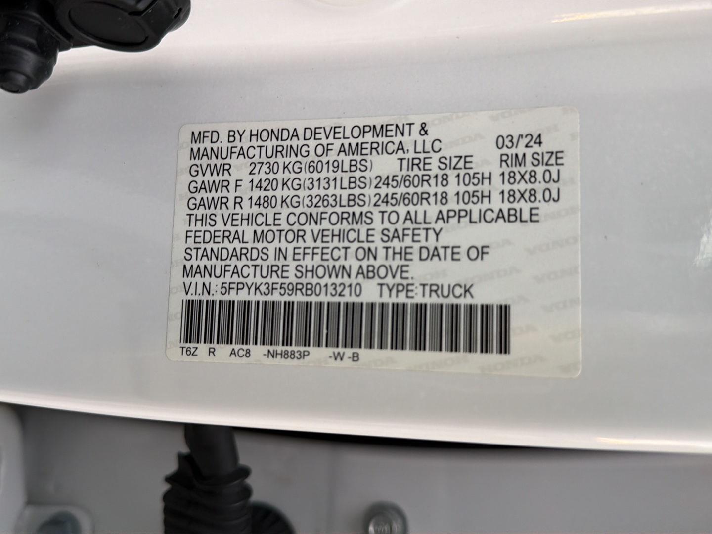Used 2024 Honda Ridgeline Truck