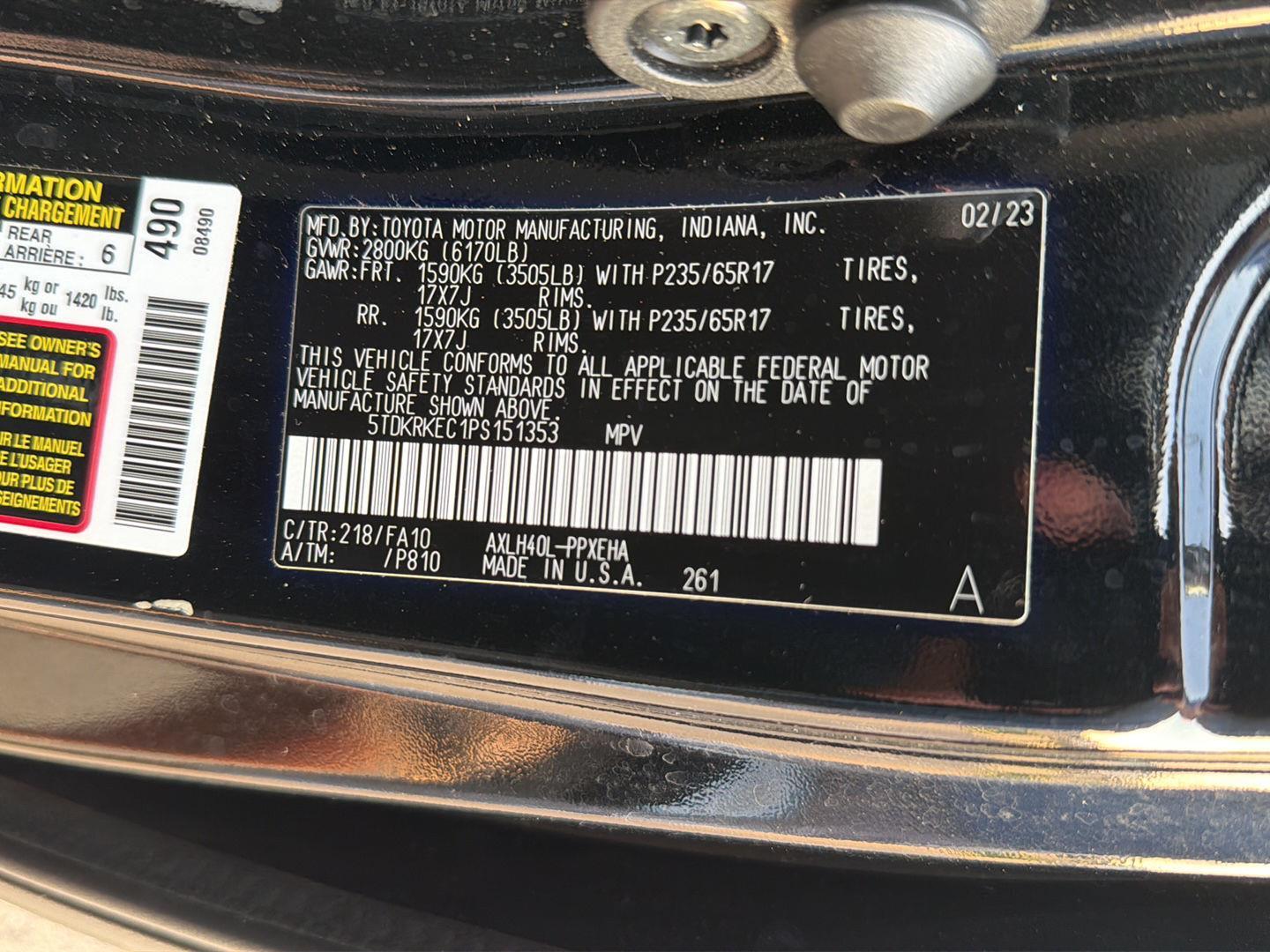 Used 2023 Toyota Sienna Van