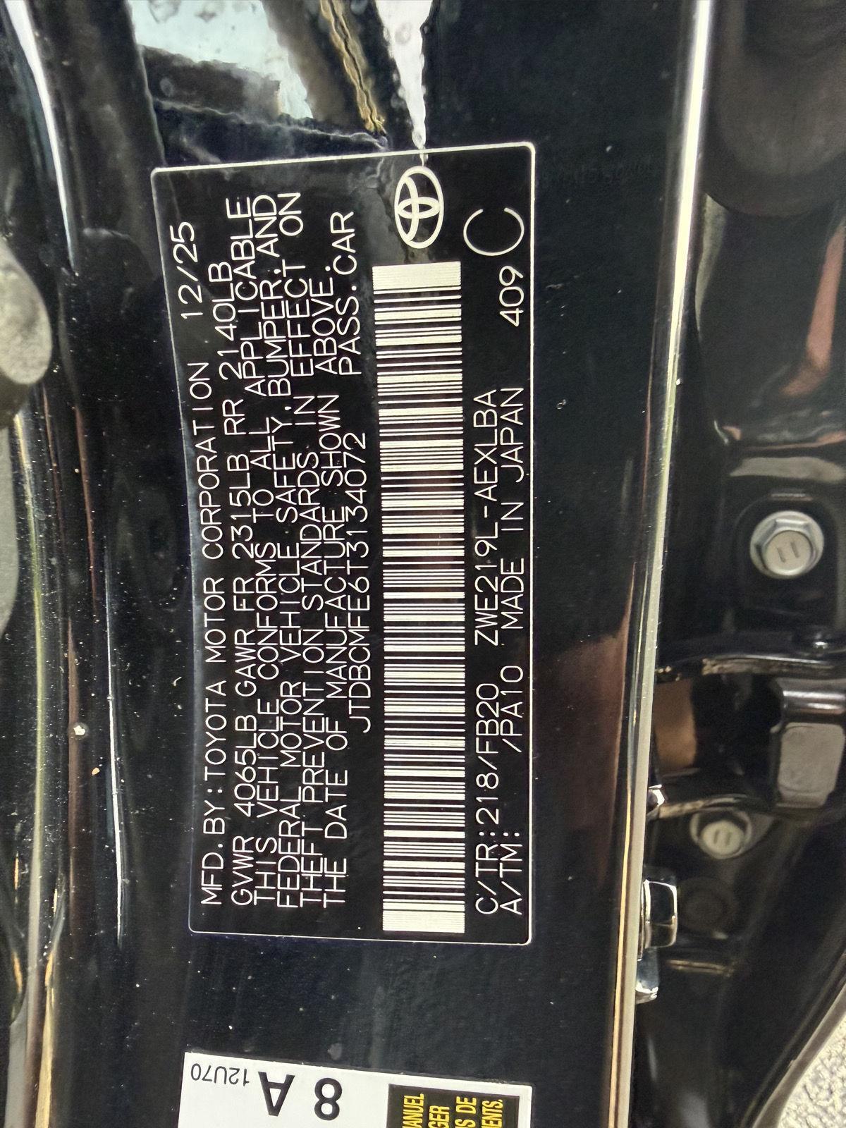 Used 2026 Toyota Corolla Sedan
