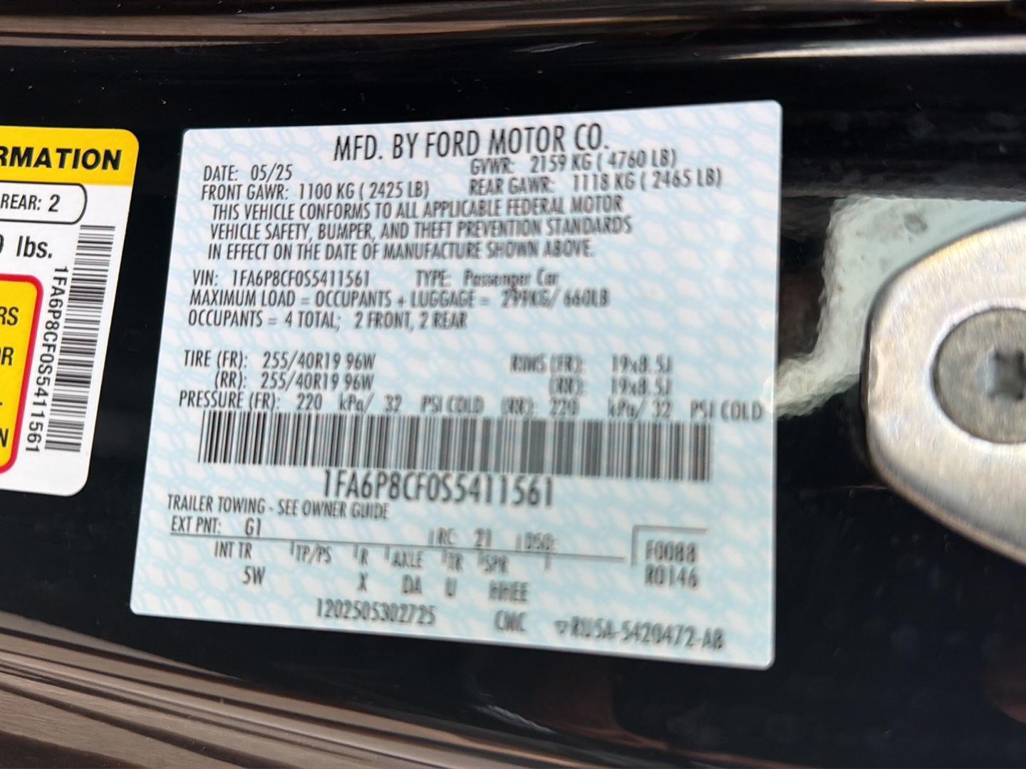 Used 2025 Ford Mustang Sedan