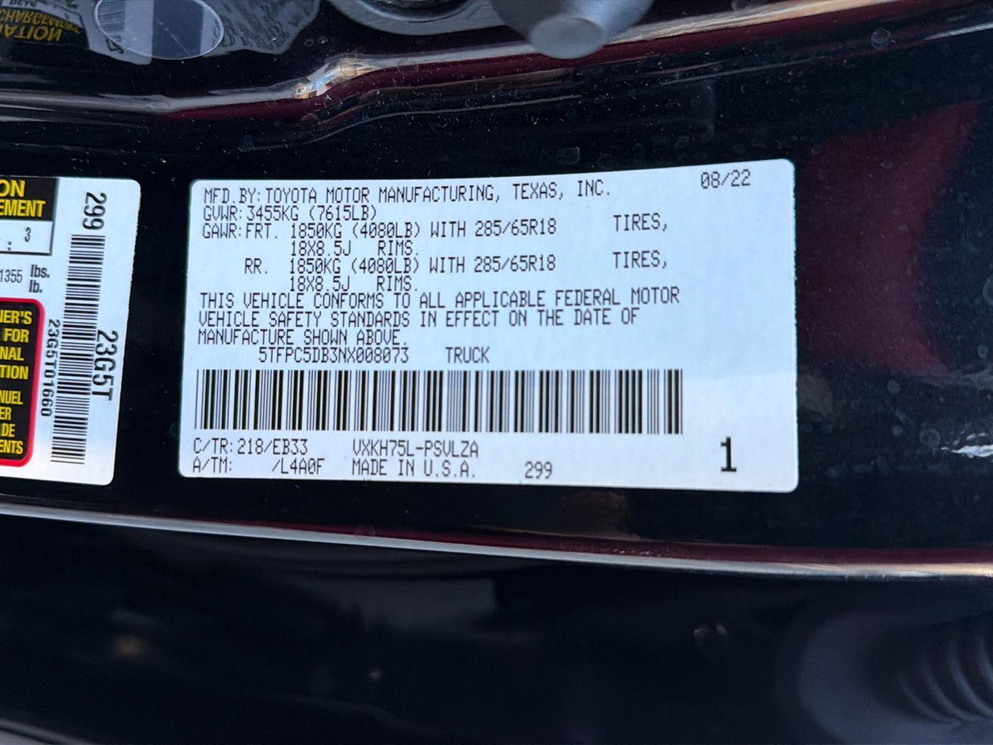 Used 2022 Toyota Tundra Truck