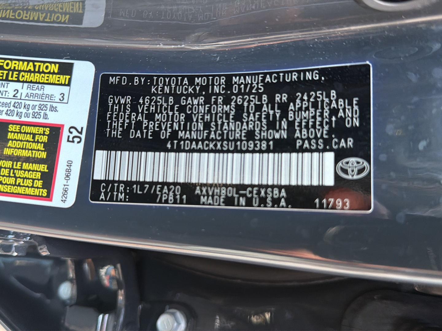 Used 2025 Toyota Camry Sedan
