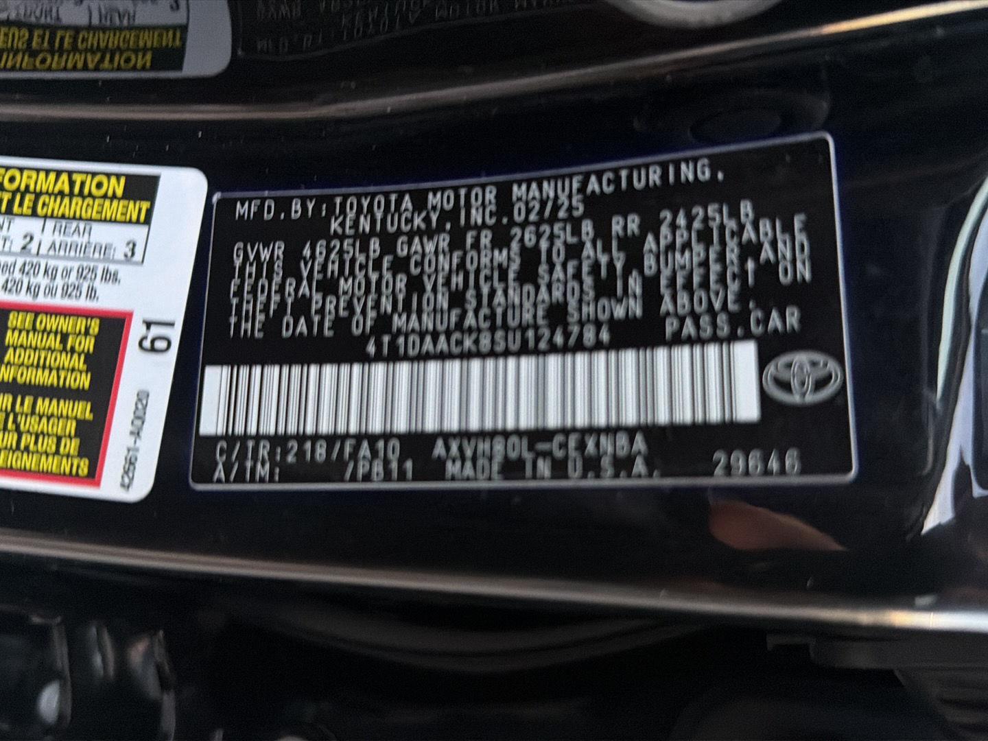 Used 2025 Toyota Camry Sedan