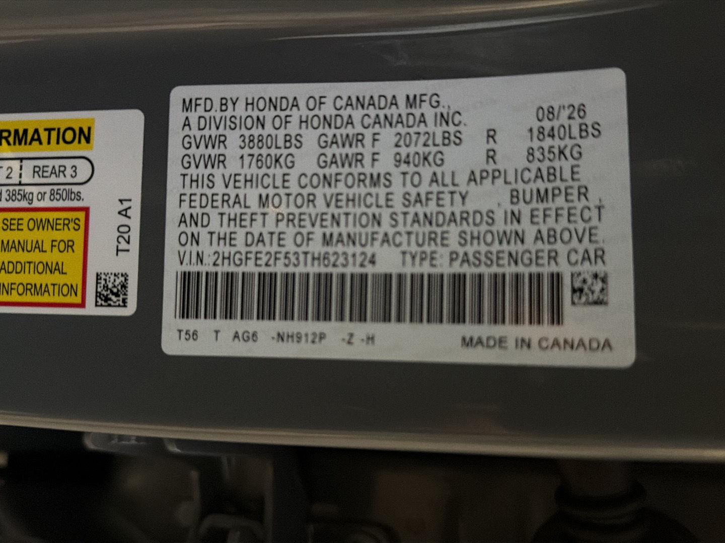 Used 2026 Honda Civic Sedan