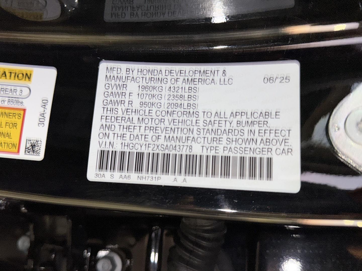 Used 2025 Honda Accord Sedan Sedan