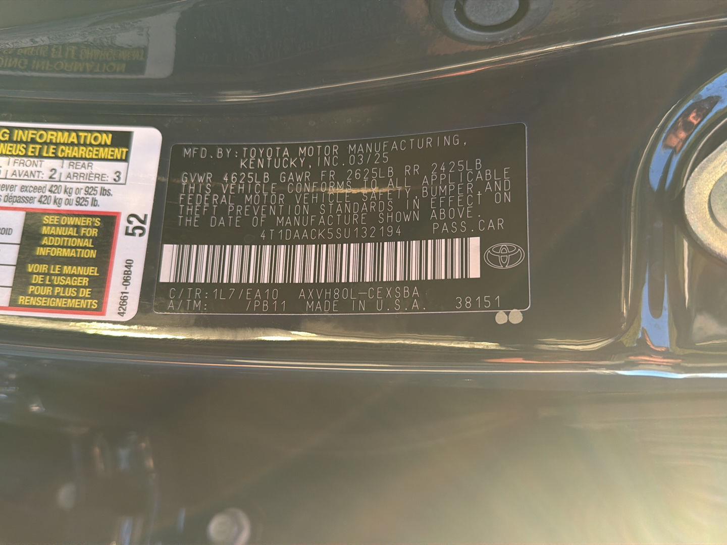 Used 2025 Toyota Camry Sedan