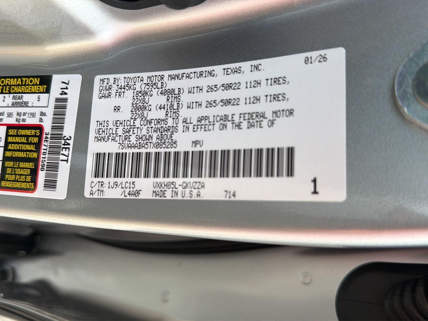 Used 2026 Toyota Sequoia SUV