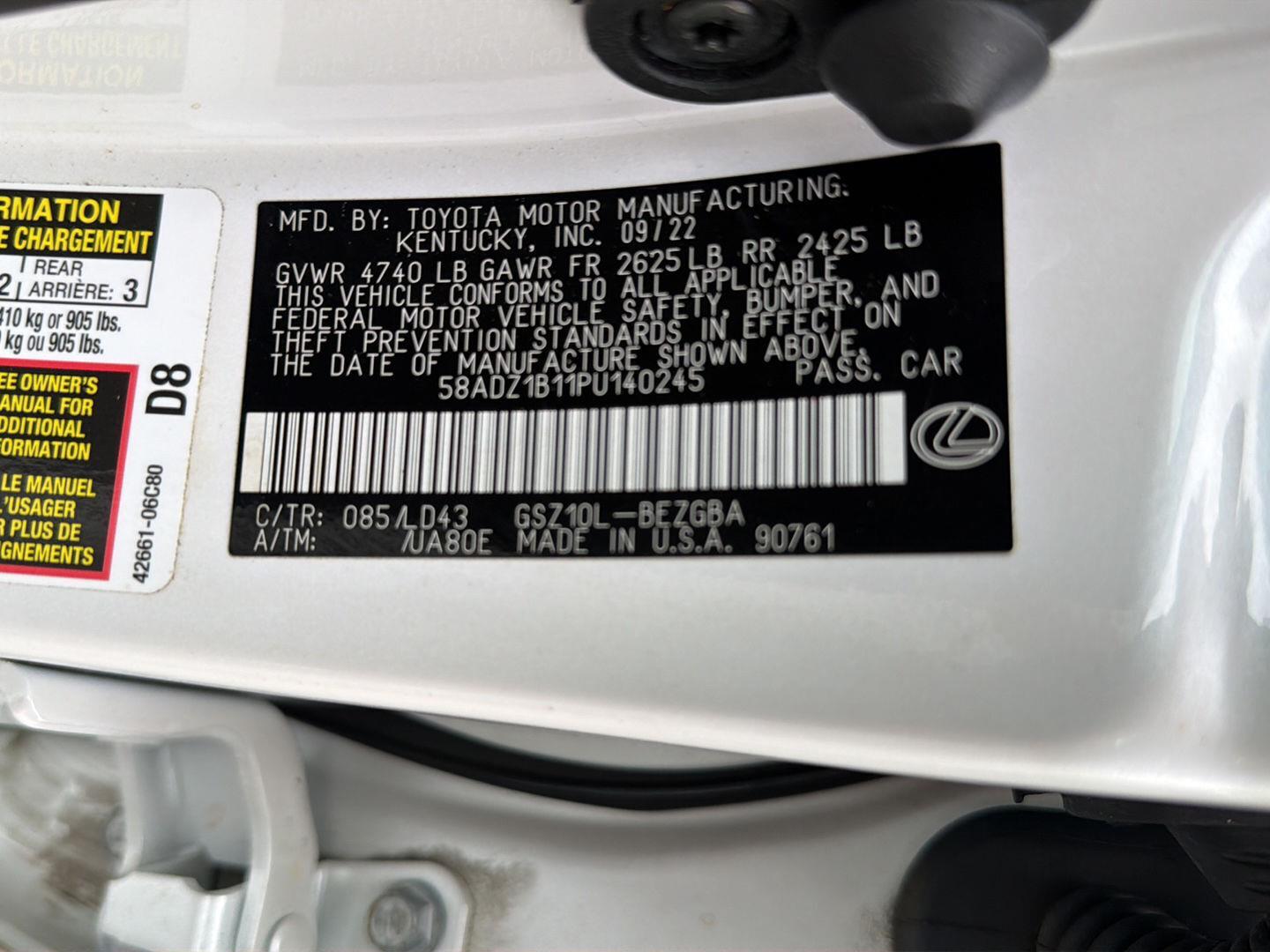 Used 2023 Lexus ES Sedan