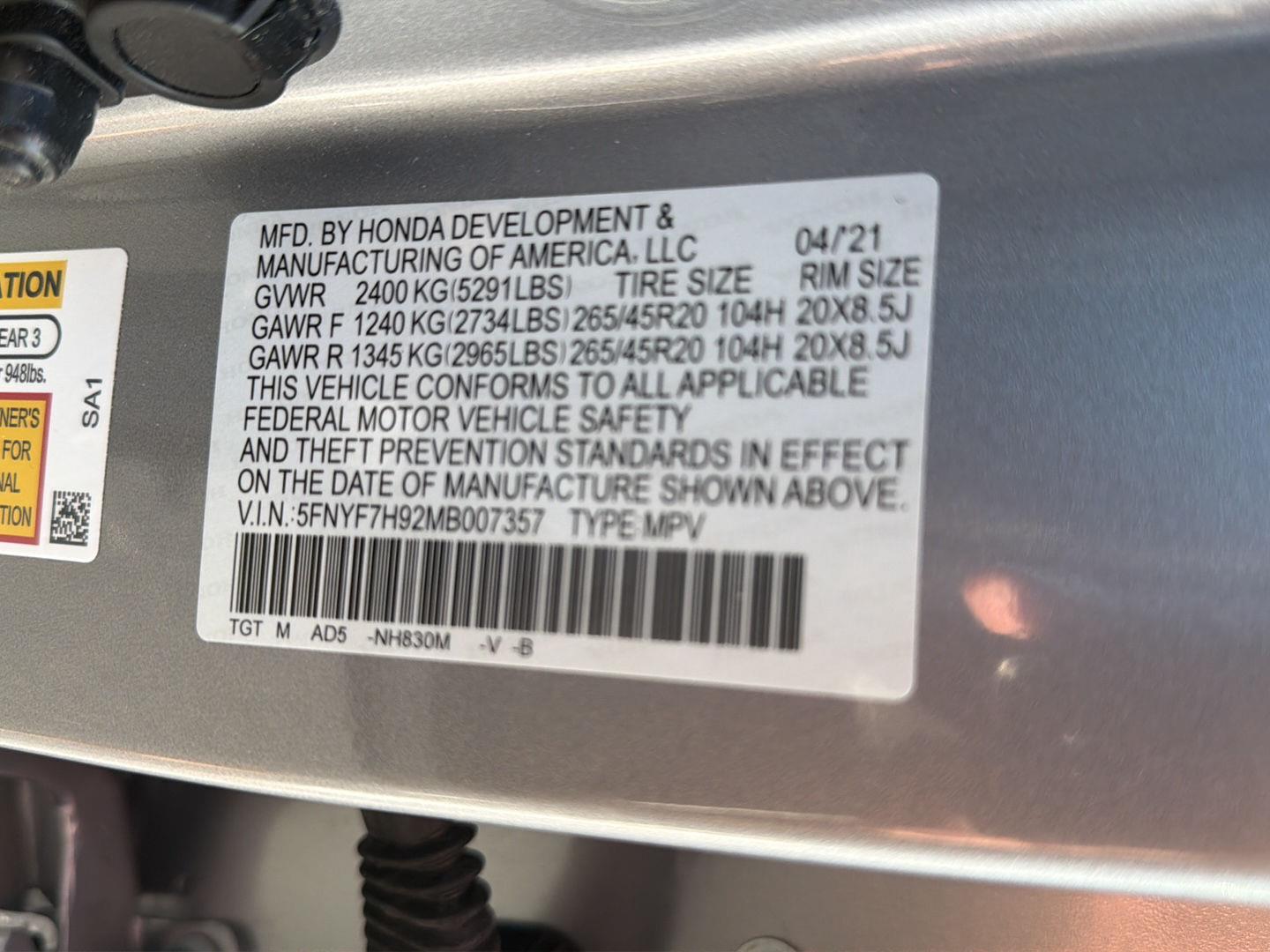 Used 2021 Honda Passport SUV