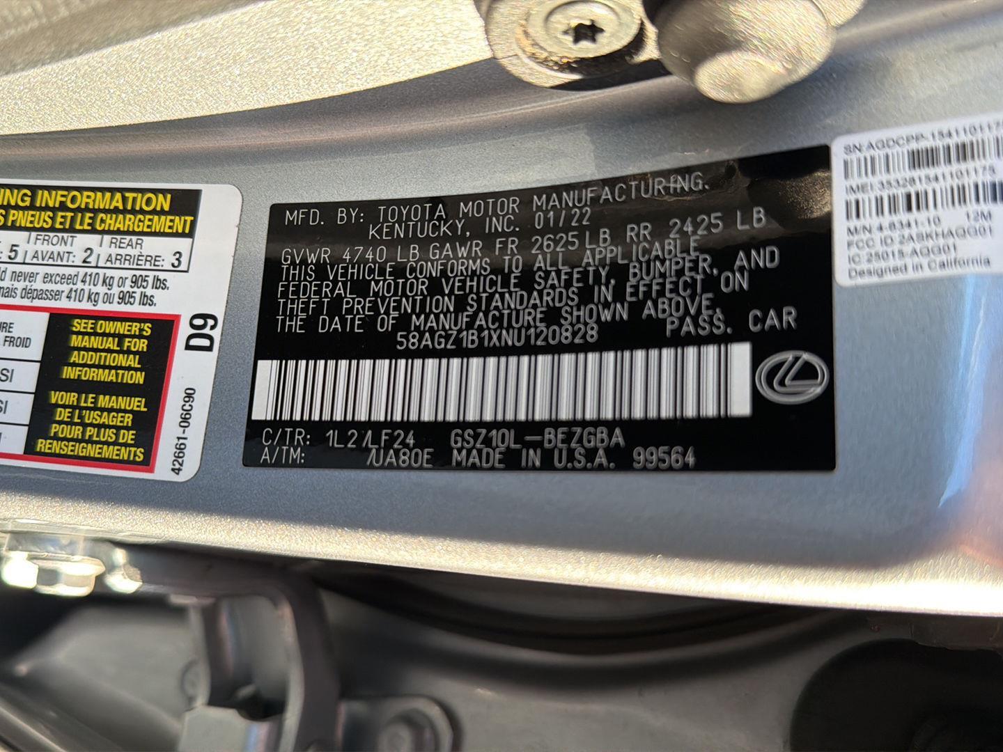Used 2022 Lexus ES Sedan