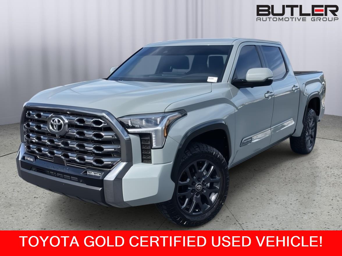 Gray (Lunar Rock) 2025 Toyota Tundra Platinum CrewMax Cab 4WD Pickup Truck Four-Wheel Drive Automatic