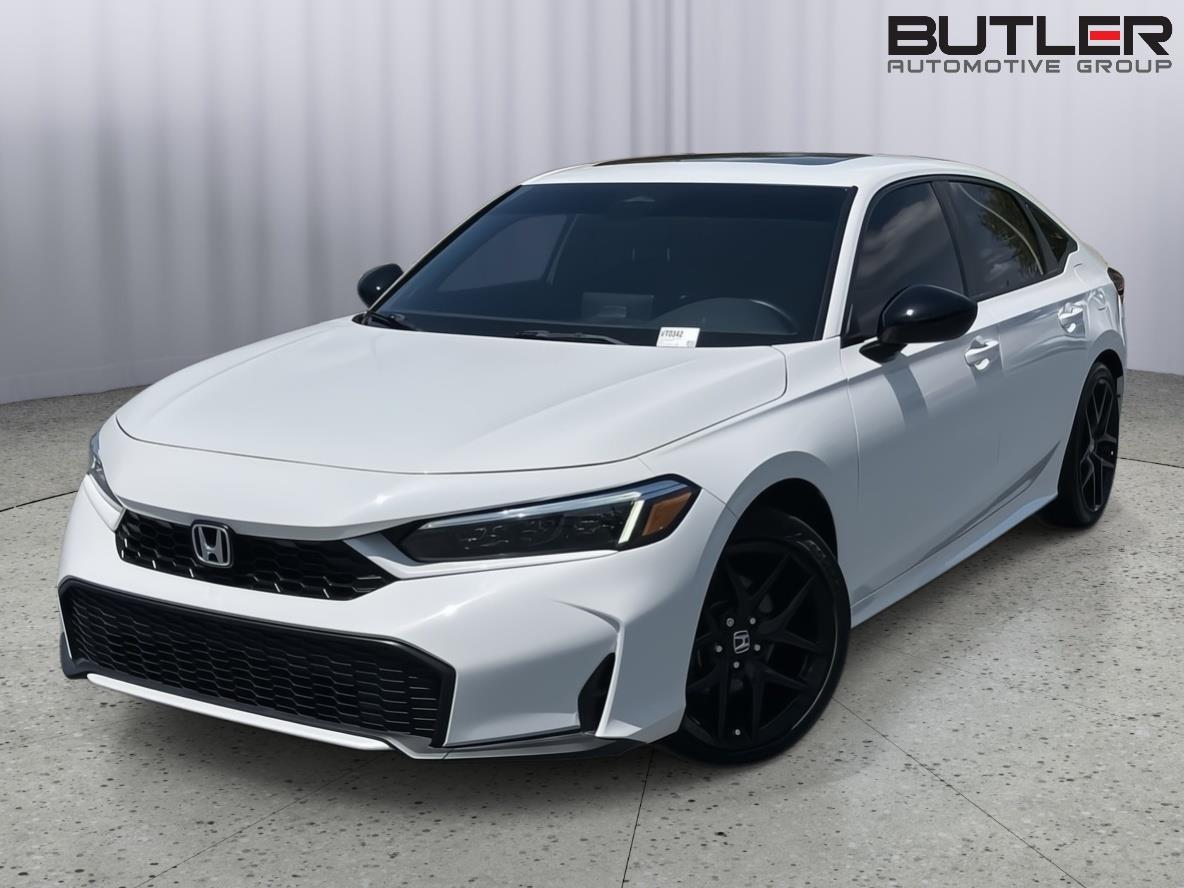 White (Platinum White Pearl) 2025 Honda Civic Hybrid Sedan Front-Wheel Drive Continuously Variable Transmission