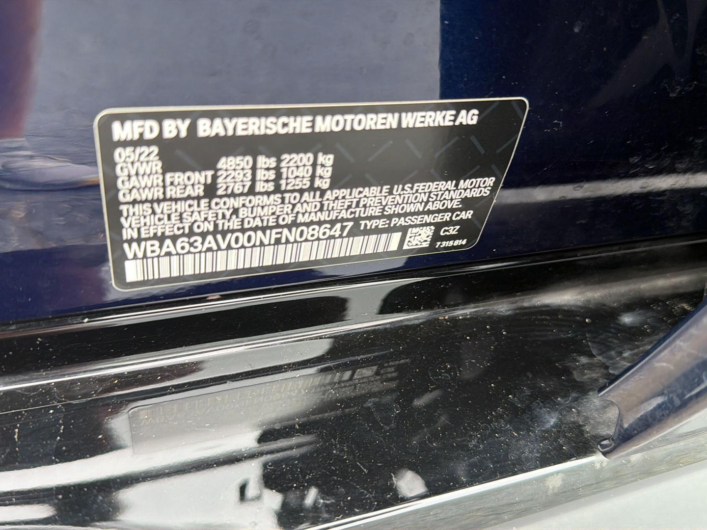 Used 2022 BMW 4 Series Hatchback