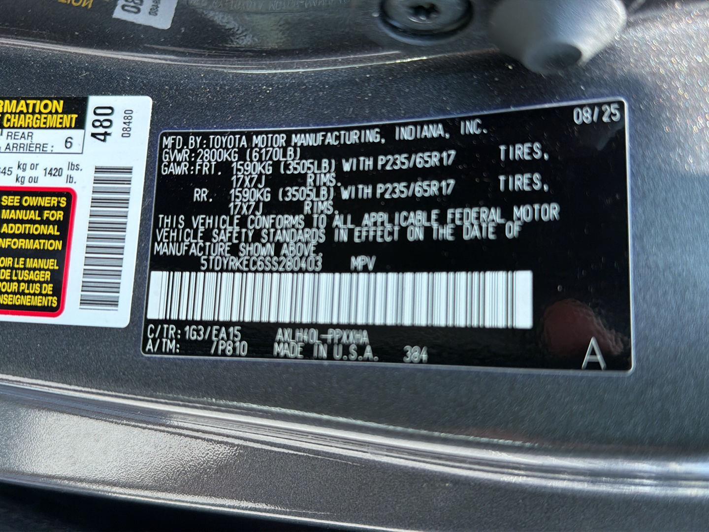 Used 2025 Toyota Sienna Van