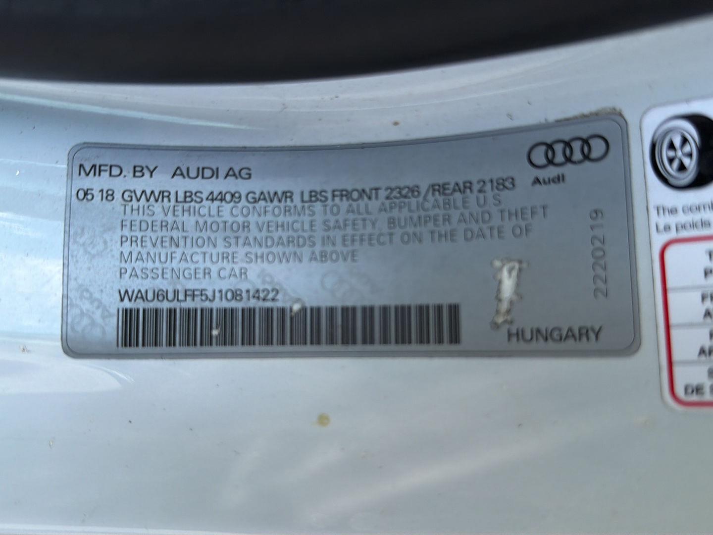 Used 2018 Audi A3 Cabriolet Truck