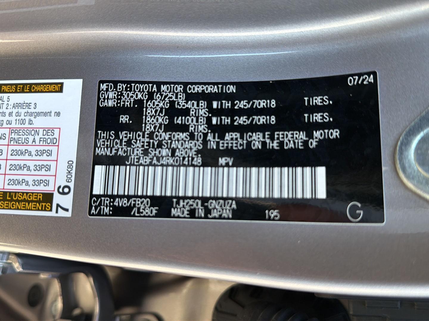 Used 2024 Toyota Land Cruiser SUV