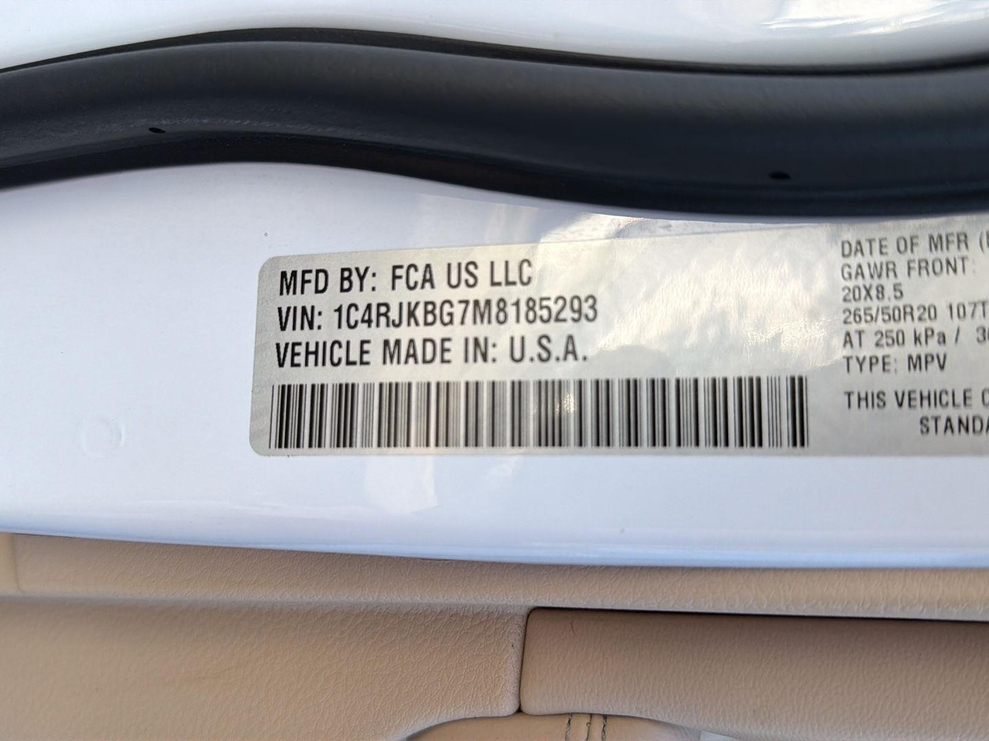 Used 2021 Jeep Grand Cherokee L SUV